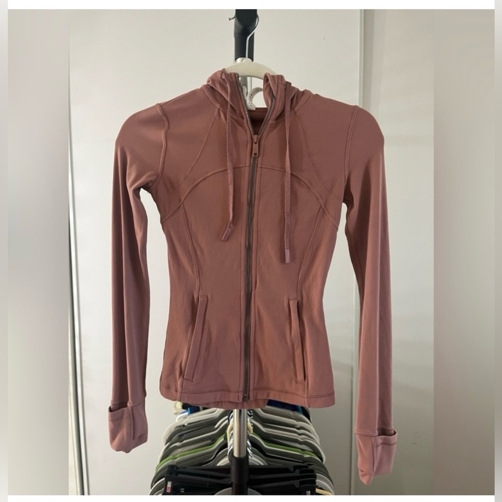 Lululemon Define with hood in Rose Clay